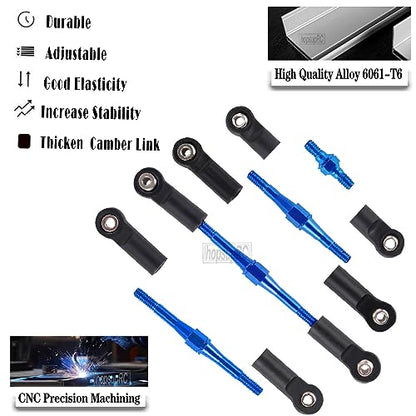 Adjustable Turnbuckles Upgrades Part for 1/10 Slash/Rustler/Stampede/Bandit VXL 4WD, Adjustable Turnbuckles Camber Links Toe Link,7PCS Navy Blue - color: Navy Blue/7pcs