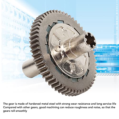 Estink Slipper Spur Gear, Metal Steel 57T 0.8Mod Slipper Set Slipper Clutch Assembly Spur Gear Upgrade Replacement Fit for Arrma 1/10 Granit for 1/8 RC Car, Silver