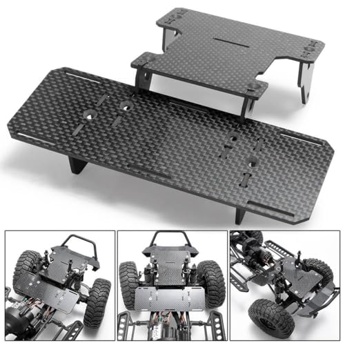RC Crawler Battery Tray Front Mount 1/10 Scale Carbon Fiber Low Center of Gravity Compatible with Axial SCX10 II 90022 90027 90046 90047