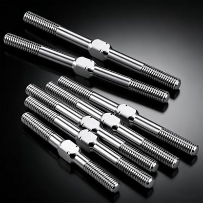 RCLIONS 1set/7pcs Titanium Alloy Turnbuckles Tie Rod Link Set for 1/10 LOSI 22S Sprint RC Car Upgrade Parts