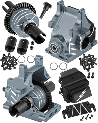 RC F/R Gearbox Case Diff 43t &10t Input Gear Upgrades for 1/8 Kraton/Outcast/Talion 6S BLX EXB,Notorious 6S BLX,1/7 Mojave 6S BLX EXB,BigRock/Fireteam 6S BLX,Titanium - color: Titanium(1set)