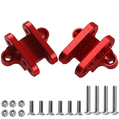 2Pcs Vgoohobby Aluminum Alloy Lower Shock Absorber Mount Bracket Compatible with 1/8 Losi LMT 4WD Solid Axle RC Monster Car (Red)