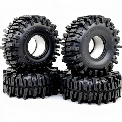 5.9'' Tall RC 2.2 Crawler Tires Mud Slingers XL T8 4-Pack | 2.2'' mud terrain tyre, For 1/10 Crawlers off-road rock crawling RC vehicles Upgrades, HS701805 - style: T8 ( Soft )