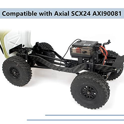 Maleonn 2Pcs RC Carbon Fiber Frame Rails for 1/24 RC Crawler Car SCX24 Chassis Upgrades AXI90081 Accessories Replacement Parts - size: Standard