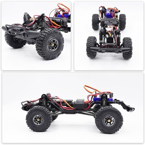1.0 Tires 60*22mm Tires & Silicone Rubber Inserts for 1/18 1/24 RC Crawler | Soft Drift Tires for RC Crawler Axial SCX24 FMS FCX24 RC Crawler Car,Replacement Wheels,Durable Rubber,Ready to Install