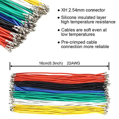 XH 2.54mm Connector Kit with pre-Crimped Cable Wire 2/3/4/5/6/7/8/9/10 Pin Housing JST Adapter Cable Compatible with JST-XH Connector - style: Connector