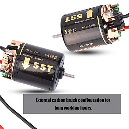 RC Motor, 35T 45T 55T Universal RC Model Car 540 Brushless Motor for Big Trucks Climbing Car Model Motor Replacement Accessory (55T)