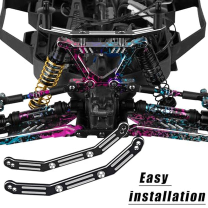 RC Upgrades Part for 1/10 Slash 4X4 BLX,Aluminum Front Rear Shock Tower Shock Mounts & Steering Bellcranks Servo Saver & Body Posts Mount Shell Column Fixing Bracket Hops Up,Colour - color: Colour(3 Set)