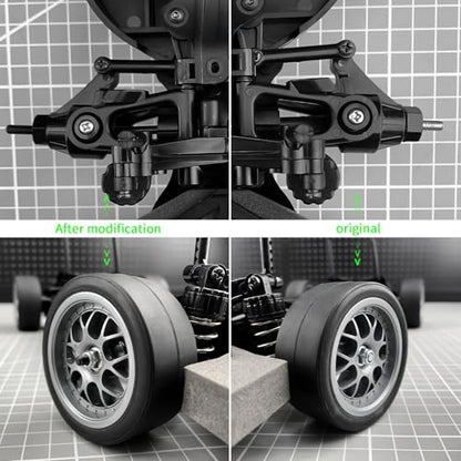 2pcs Steel Universal RC Car Front Rear CVD Drive Shaft Dogbone Joint Compatible with Tamiya TT01 TT01E 1/10 RC Drift Car Upgrade Parts