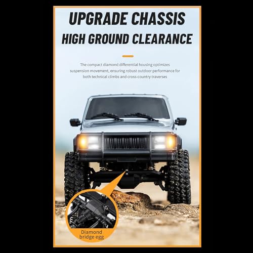AMK Upgraded TRX4M Nylon Chassis Frame, 1/18 RC Crawler Assembled Chassis for 1/18 AX-8560 Rc Crawler TRX4-M Bronco Defender