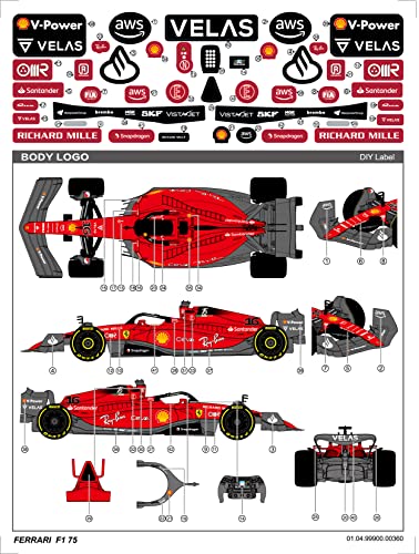 Voltz Toys Authentic Licensed 1:12 Ferrari F1 75 Remote Control Car - F1 Collection RC car Series for Kids and Adults - 2.4GHz RC Car for Gift (1:12 Ferrari F1 75) - color: 1:12 Ferrari F1 75