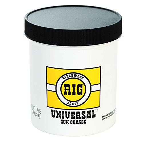 Birchwood Casey Rig Universal Gun Grease | Long-Lasting Superior Lubricant & Preservative for Reliable Gun Protection from Rust & Corrosion | 12-Ounce Jar - size: 12 OZ, style: Jar
