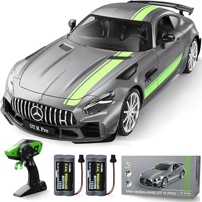 MIEBELY 1/12 Licensed Mercedes AMG GT R Pro RC Car Toy for Kids Adults - style: Grey-1/12