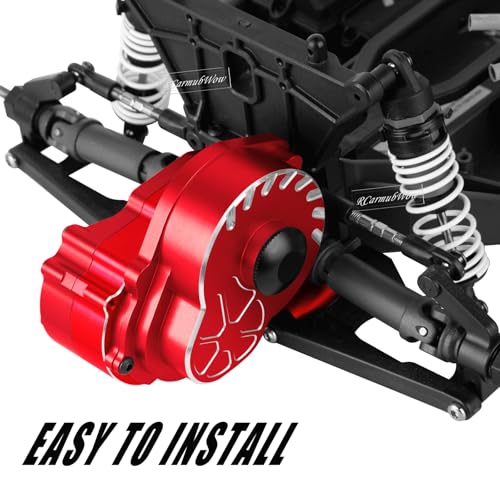 Metal Transmission Complete Upgrades Part for 1/10 Slash/Rustler/Stampede/Bandit 2WD(VXL),Gearbox Case w/76T 83T 86T 90T Gear,Diff,Slipper Clutch & Rebuild Kit,Pressure Plate,Red - color: Red(1set)