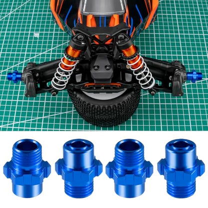 4Pcs Aluminum Alloy RC Hex Combiner Wheel Hex Hub Adapter, Blue | Upgrades, For 1/8 Tra-xxas Jato VXL 2S, RC Monster Trucks - color: Blue