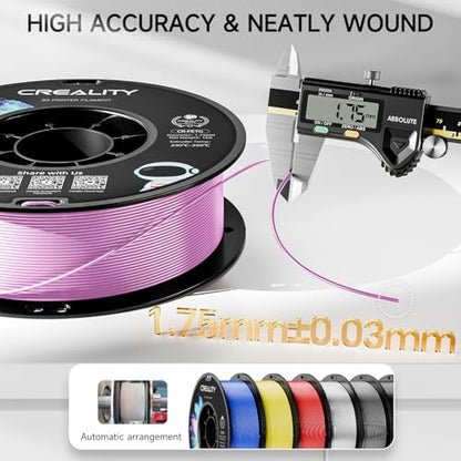 Official Creality PETG 3D Printer Filament 1.75mm 1KG (2.2lbs), Pink | High Precision Strong Toughness, Odorless Better Flow Moistureproof 3D Printing Ender Filament - color: Petg-1kg Pink, size: 1.75 mm
