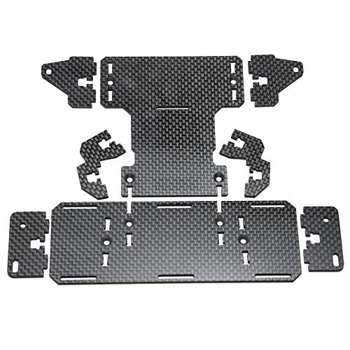 MOHERO Carbon Fiber RC Battery Tray Front Battery Holder Chassis Battery Mount for 1/10 Axial SCX10 RC Model Crawler Car Refit Parts
