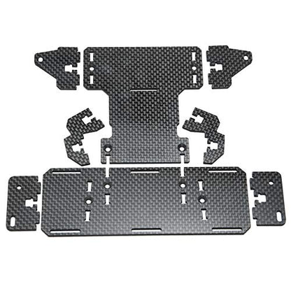 MOHERO Carbon Fiber RC Battery Tray Front Battery Holder Chassis Battery Mount for 1/10 Axial SCX10 RC Model Crawler Car Refit Parts