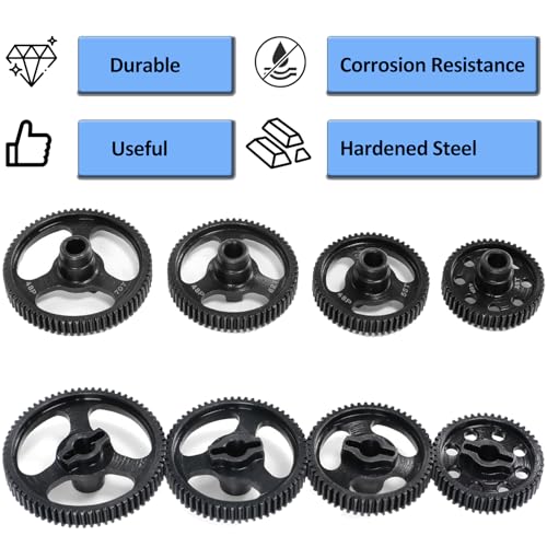 Spur Gear 48T 55T 62T 70T 48P Hardened Steel Gears for Traxxas 1/10 Ford Bronco 4-Tec 2.0/4-TEC 3.0 Upgrade Parts (48T) - size: 48T