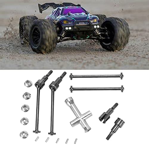 RC Car Driveshaft, Durable Steel CVD Front Rear Drive Shaft Set for 1/16 Scale RC Vehicles, for Off-Road Racing Hobbyists and Maintenance Enthusiasts