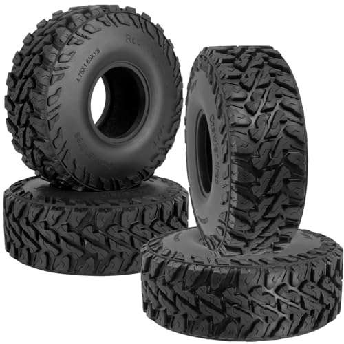 RC 1.9In Soft Rubber Wheel Tires for 1/10 RC Crawler Car SCX10 SCX10 II 90046 SCX10 III AXI03007 SCX10 Pro TRX4 TRX6 D90 Gen7/8 VS4-10 MST CFX,BRCatWPark 4Pcs Soft Rubber Wheel Tires-(E) - style: 4Pcs 1.9 Rubber Wheel - (E)
