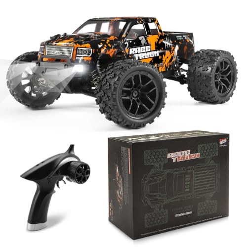 HAIBOXING 18859 1:18 Scale RC Monster Truck 36km/h Speed, 4X4 Off Road Cars | Remote Control Waterproof Electric Powered RC Cars, All Terrain Toys Vehicles with 2 Batteries, Xmas Gifts for Kid and Adults - style: 1/18 Truck