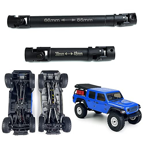 Benedict Harry 1Pair Metal Driveshaft Shaft for Axial SCX24 AXI0005 RC Model Car Upgrade Parts
