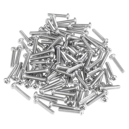 105 Pieces M2.5 x 12mm Machine Screws, Thread Pitch 0.45mm, Sutemribor M2.5 Phillips Pan Head Machine Screws, 304 Stainless Steel, Fully Threaded, Silver - size: M2.5 x 12mm, style: Phillips Pan Head