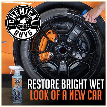Chemical Guys, Tire Kicker Extra Glossy Tire Shine for Rubber & Trim, 16 oz | Sprayable dressing revives a deep wet look on tires, trim and bumpers, dries to the touch with no greasy sling - size: 16 Fl Oz, style: 2 Pack