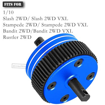 RC Gear Differential Upgrades Part for 1/10 Slash 2WD(VXL)/Stampede 2WD(VXL)/Bandit 2WD(VXL)/Rustler 2WD,Harden Steel w/Alloy Differential Transmissions,Replace #2388X,Navy Blue - color: Navy Blue(for 2wd)
