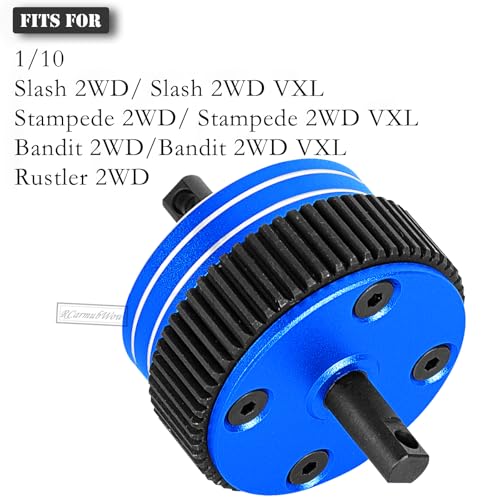 RC Gear Differential Upgrades Part for 1/10 Slash 2WD(VXL)/Stampede 2WD(VXL)/Bandit 2WD(VXL)/Rustler 2WD,Harden Steel w/Alloy Differential Transmissions,Replace #2388X,Navy Blue - color: Navy Blue(for 2wd)