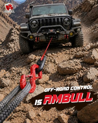 3/8 Tow Hook, Winch Hook for Off-Road Recovery, Towing Shackle 33000 Lbs, G80 Heavy Duty Strength Integrated Winch Quick Shackle, Red - color: Red