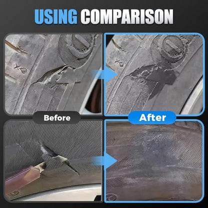 Weather Resistant Waterproof Flexible Tire Repair Adhesive, Car Tire Sidewall Repair Glue Multi-Functional Repair Adhesive Kit Portable Black Rubber Cement Tires Sealant for Car, Motorcycle, Bike (1)