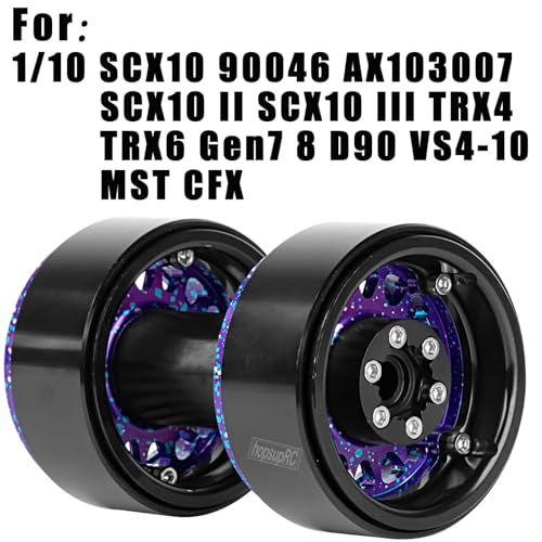 RC 1.9 Dually Beadlock RC Wheel Rim for 1/10 SCX10 90046 AXI03007 TRX4 TRX6 VS4-10 Gen7 Gen8 MST CFX D90 RC Crawler,Aluminum 1.9 Dually Beadlock Wheels Rims w/Adjustable Offset (4PCS) Colour - color: Colour/Dually Beadlock