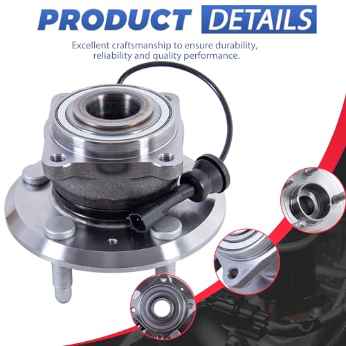 512440 Rear Wheel Bearing Hub Assembly Compatible with 2010-2017 Equinox | 5 Lugs Rear Automotive Replacement Wheel Hub Bearing Assembly with ABS Compatible with 2010-2017 Chevy Equinox & GMC Terrain - size: 512440/1PC