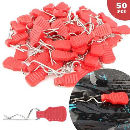50 Pieces 1.4mm Universal RC Body Clips with Pull Tabs Car Clips RTR Clip Pins H165 Assembly Spare Parts for 1:8 1:10 1:12 Scale Redcat HPI Himoto HSP Exceed RC Car Parts Truck Buggy(Red) - color: 1.4mm