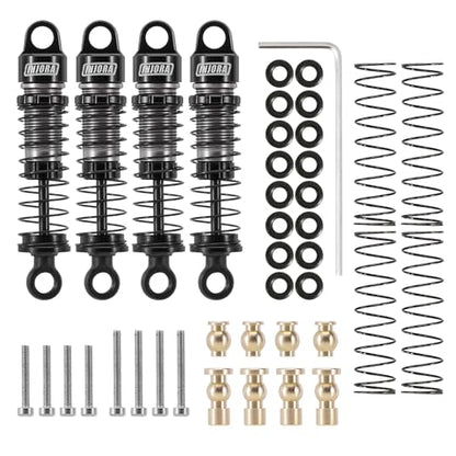 INJORA 40mm Big Bore Aluminum Oil Shock for SCX24, Black
