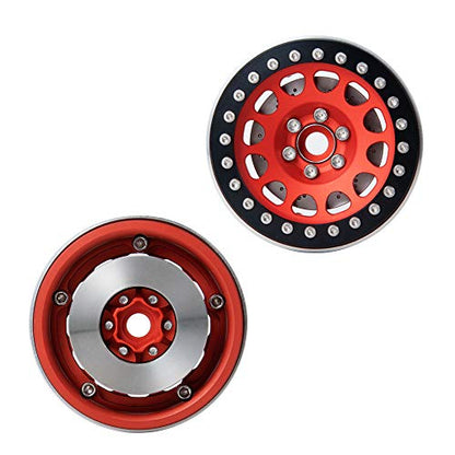QUE-T 4pcs Stainless Steel Wheel Weights for 1/10 RC 2.2" Beadlock Rims Wraith D90 - color: Fit for 2.2" Wheel