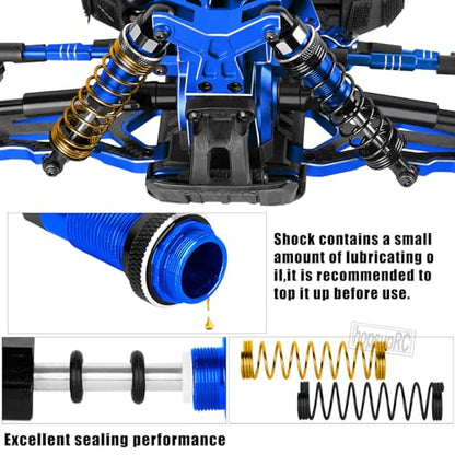 Upgrade Parts for 1/10 Granite/Senton 3S BLX Mega 550,Shocks&Gearbox&Arms&Caster Blocks hubs&25T Servo Saver&Steering Bellcranks&CVD&Support&Transmission&Center Driveshafts&Links,Blue - color: Navy Blue(for 1/10 arrma)
