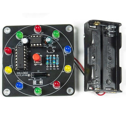 DIY Lucky Wheel Soldering Practice kit, Complete Soldering Project kit with Components, PCB & Enclosure, Perfect for Electronics Enthusiasts & Beginners,Advanced Version