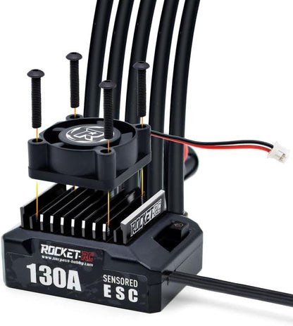 Surpass Hobby Pocket-RC 130A Sensored Brushless ESC and ESC Program Card for 1/10 RC Car
