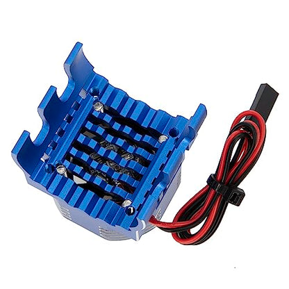 DKKY RC Motor Cooling Fan Heatsink 21000RPM 36mm for Traxxas TRX4 TRX6 Axial SCX10 540 550 1406 1410 1415 1412 Motor (Blue) - style: Blue