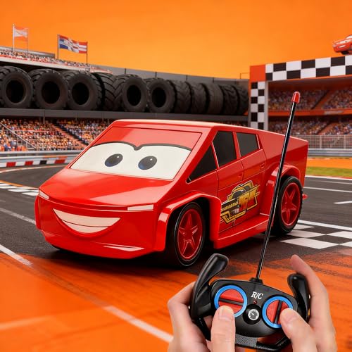 Cyberpickup Toy Remote Control Car RC Movie Cars 3 Race Car for Kids Age 3-12 RC Truck with Lights Effect 2.4GHz, for Boys Girls - color: 1/28 Red Truck