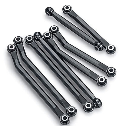 Metal Linkage High Clearan Steering Link Set, Black | For 1/18 TRX4-M Bronco Defender, RC Crawler Car - color: Black