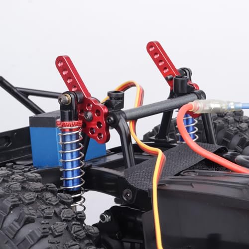 Aluminum Shock Mount Lift Kit Set for 1/10 Axial SCX10 SCX10 II 90046 D90 D110 RC Crawler Car Upgrades Replacement (Red) - color: Red
