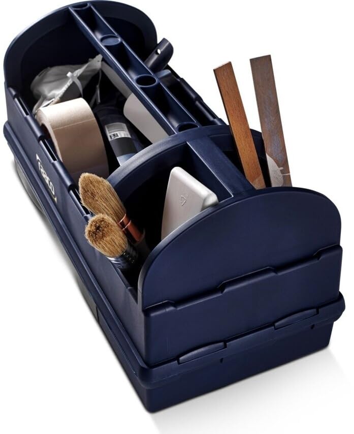 Raaco Open Portable Tool Box Organizer with Handle - Hand-Held Storage | Plastic Polypropylene Toolbox with 3 Compartments & Built-in Drawer, Hand-Held Storage Carrier, 55 lb Load Capacity, workshop - style: Open