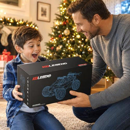 kolegend Remote Control Car 2.4GZh High Speed 25km/h RC Monster Trucks 50+min with LED Headlight and Rechargeable Battery for Boys Girls Kids - color: Blue
