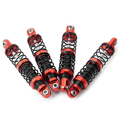 Que-T 4pcs Metal Shock Absorber Damper for 1/10 RC Crawler Car SCX10 D90 TRX4 TRX6 (75mm) - size: 75mm