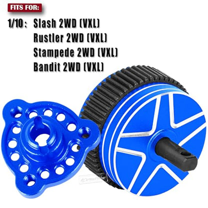RC Differential Transmission Gear & 90T Spur Gear & Slipper Clutch & Pressure Plate & Slipper Rebuild Kit Upgrades Part for 1/10 Slash/Stampede/Bandit/Rustler 2WD VXL,Navy Blue - color: Navy Blue(1set)