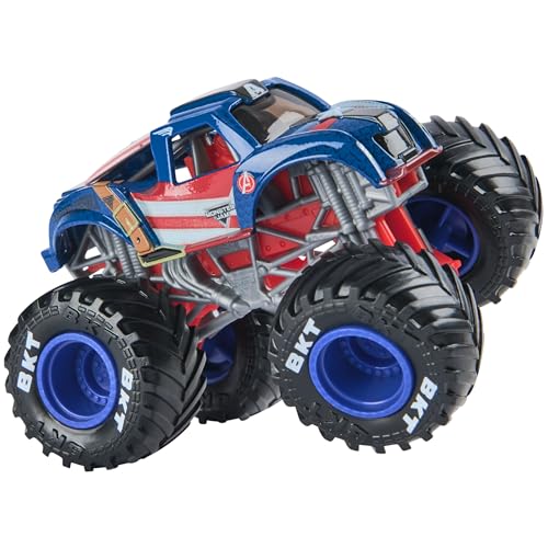 Monster Jam, Marvel Official Captain America Vs. Winter Soldier Die-Cast Monster Trucks, 1:64 Scale, Kids Toys for Boys and Girls Ages 3 and up - color: Captain America Vs Winter Soldier
